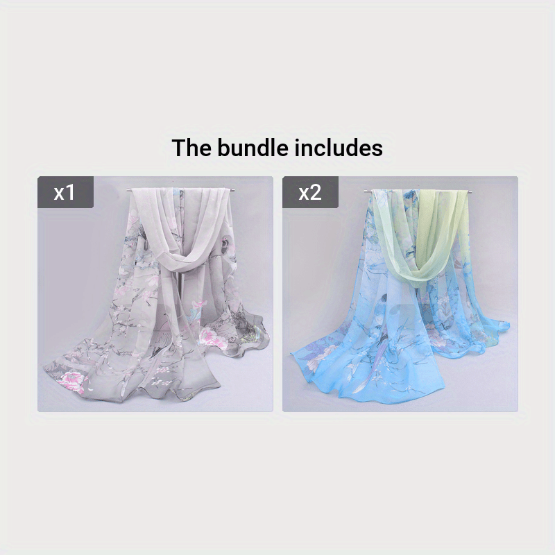 Elegant Thin Chiffon Scarf |, Animal Print, Breathable, Windproof, Decorative, Suitable for Weekend Casual, Machine Washable