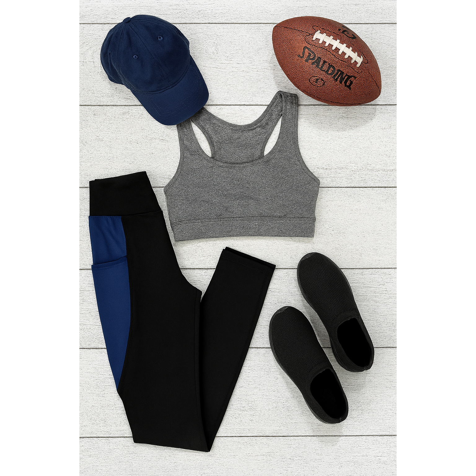 Ready to Ship | The Billie- Blue Panel Full Length Leggings