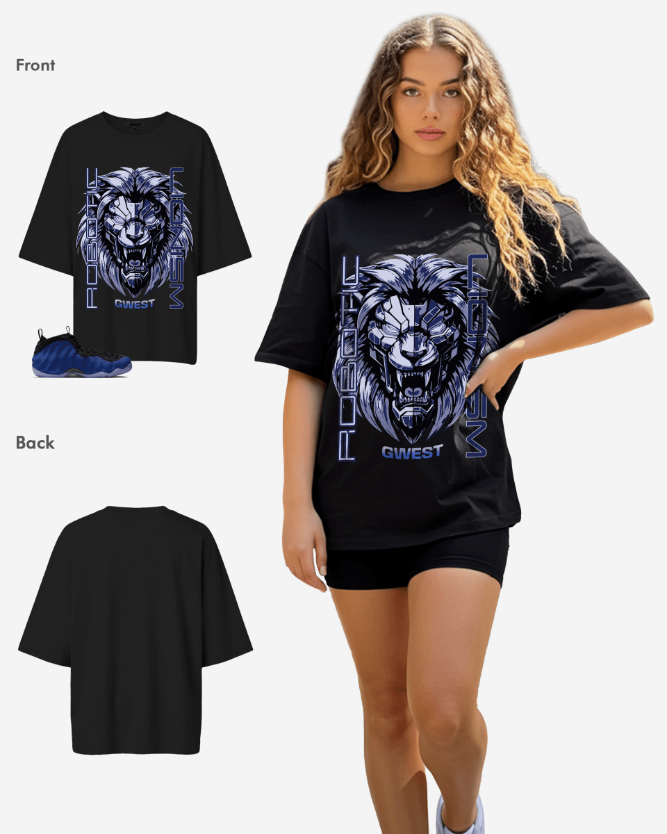 G West Lionism Robotic Oversized Women's T-Shirt