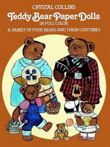 Vintage TEDDY BEAR PAPER DOLLS -  by Crystal Collins © 1983                  B-6